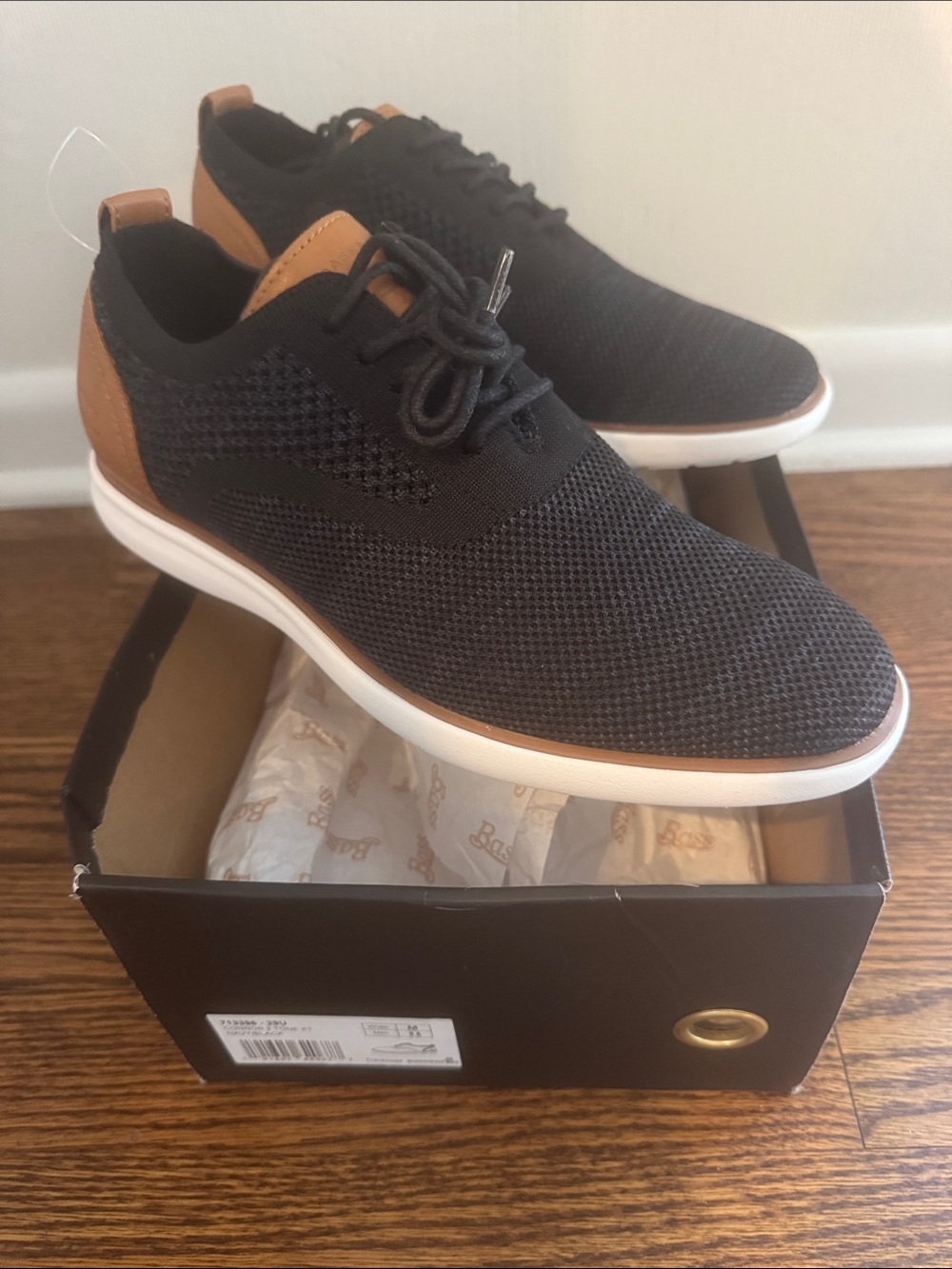 G.H. Bass & Co. Connor 2-Tone KT casual hybrid Oxford/sneaker Navy/black/tan New